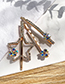 Fashion Red Alloy Diamond Five-pointed Star Butterfly Hair Clip Set