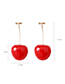 Fashion Red Wine Cherry Earrings