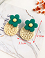 Fashion Red Resin Flower Rattan Round Earrings