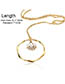 Fashion Gold Box With Diamond-like Pearl Circle Alloy Flower Necklace