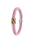 Fashion Color Beizhu Stainless Steel Leather Braided Eye Bracelet