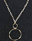 Fashion Gold Circle Alloy Necklace