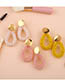 Fashion Gold Color Crystal Rice Bead Drop-shaped Stud Earrings