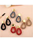 Fashion Black Color Crystal Rice Beads Drops Geometric Earrings