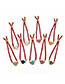 Fashion Red Rope Orange Love Adjustable Drawstring Bracelet