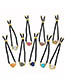 Fashion Black Rope Orange Love Adjustable Drawstring Bracelet