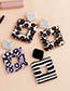 Fashion Black And White Stripes Rice Beads Earrings