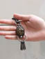 Fashion Bronze Horse To Success Metal Leather Keychain