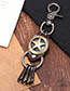 Fashion Bronze Pentagram Keychain