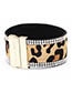 Fashion Khaki Leopard Horse Hair Magnetic Buckle Bracelet
