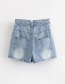 Fashion Blue High Waist Denim Shorts