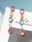 Fashion Color Glass Drill Inlaid Earrings