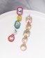 Fashion Color Glass Drill Inlaid Earrings