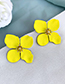 Fashion Yellow Alloy Flower Earrings