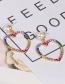 Fashion Color Love Diamond Earrings