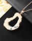 Fashion Rice Blue Imitation Natural Stone Hollow Resin Necklace