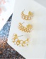 Fashion Golden Large Open Round Pearl Earrings