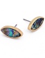 Fashion Color 8 Words Imitation Natural Stone Earrings