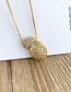 Fashion Gold Copper Inlaid Zircon Pineapple Necklace
