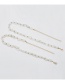 Fashion White Beaded Crystal Raw Stone Single Layer Necklace