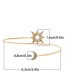 Fashion Gold Adjustable Inlaid Zircon Sun Moon Bracelet