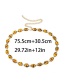 Fashion Golden Small Pig Nose Button Leopard Button Acrylic Waist Chain
