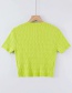 Fashion Bright Yellow Knitted Amber Button Cardigan T-shirt