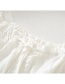 Fashion White One-shoulder Lace-up Dress