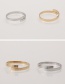 Fashion Steel Color Stainless Steel Geometric Smooth Ring
