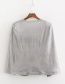 Fashion Silver Bright Slit Decorative Cloak Coat