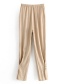 Fashion Coral Red Flash Buttoned Straight Leg Pants