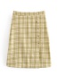 Fashion Matcha Green Plaid High Waist Skirt