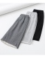 Fashion Light Gray Elastic Waist And Five-pants