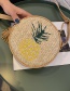 Fashion Yellow Leaves Straw Embroidered Shoulder Bag