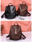 Fashion Black Pu Leather Backpack