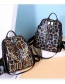 Fashion Red Leopard Waterproof Sequined Oxford Backpack