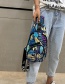 Fashion Blue Leaf Print Shoulder Crossbody Bag
