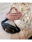 Fashion Black Alloy Letter Pu Leather Chest Bag