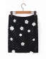 Fashion Black Crocheted Openwork Lace Skirt