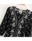 Fashion Black Embroidered Waist Lace Dress