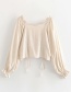 Fashion Color One-shoulder Pleated Shirt