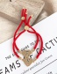 Fashion A Gold Copper Inlaid Zircon Rope Love Letter Bracelet