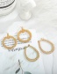 Fashion B Gold Geometric Irregular Metal Round Drop Earrings