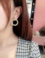 Fashion A Gold Geometric Irregular Metal Round Drop Earrings