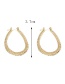 Fashion B Gold Geometric Irregular Metal Round Drop Earrings