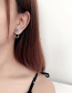 Fashion Round Pink Geometric Round Color Stitching Stud Earrings