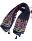 Fashion No. 31 Navy Cotton And Linen Printed Scarves