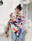 Fashion Graffiti Geometry Cotton And Linen Printed Scarves