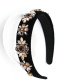 Fashion Black Full Diamond Geometric Heart Bee Headband