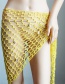Fashion Yellow Hollow Triangle Anti-smashing Shawl